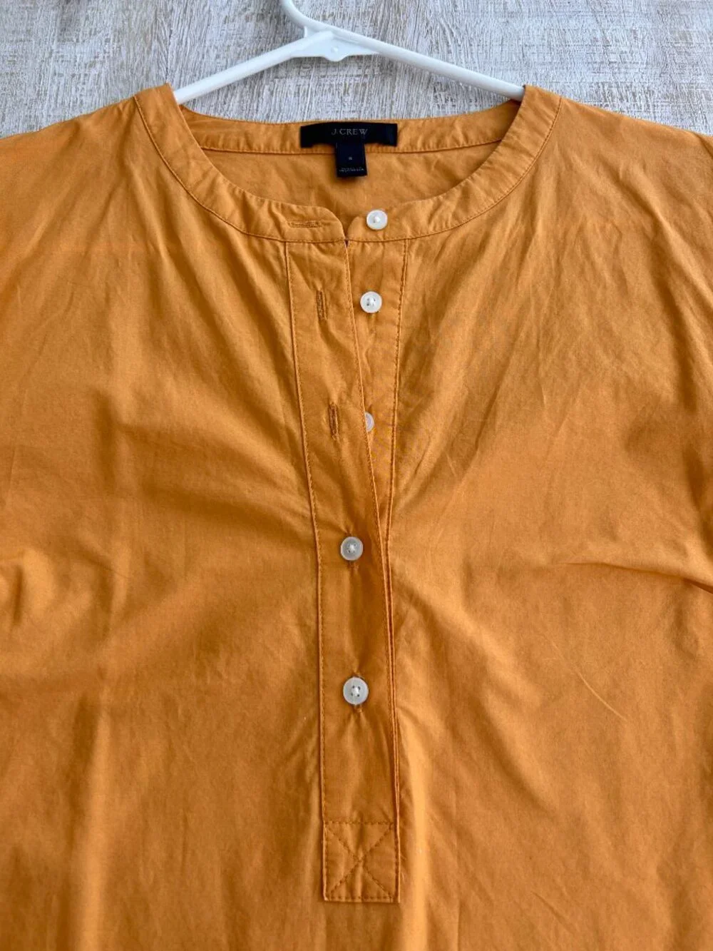 J. Crew Marigold Orange Yellow Eyelet Bell Sleeves Embroidered Dress Sz Small